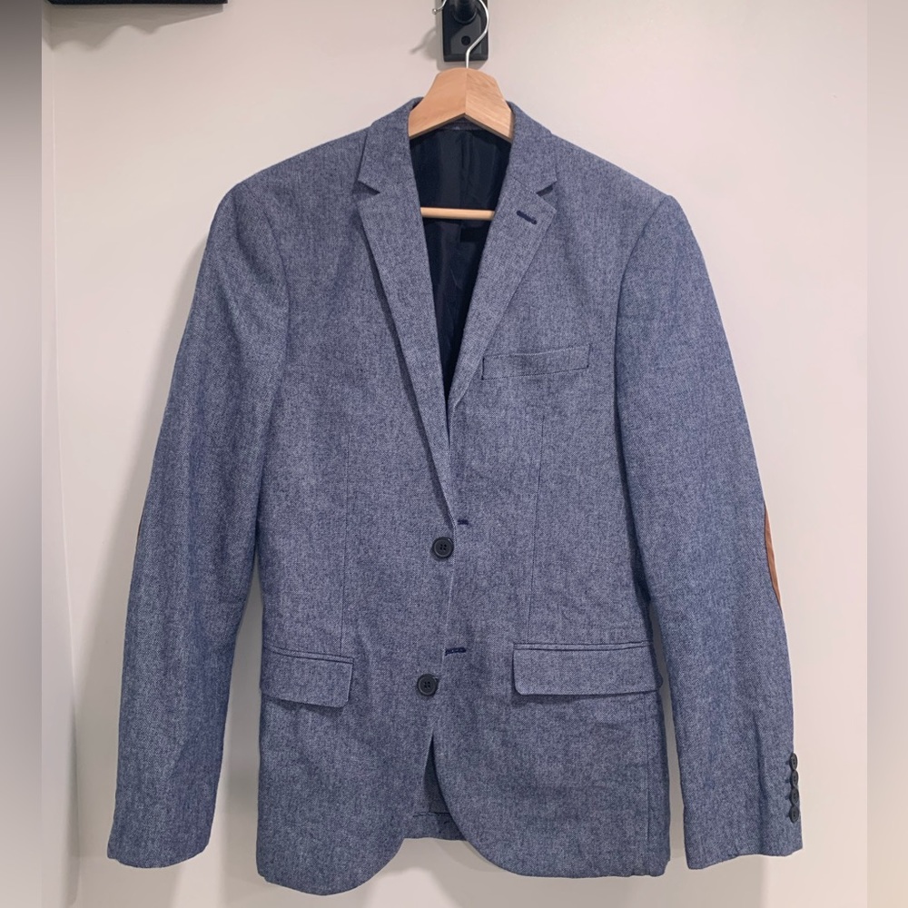 H&M Blue Suit Coat Blazer (36R)